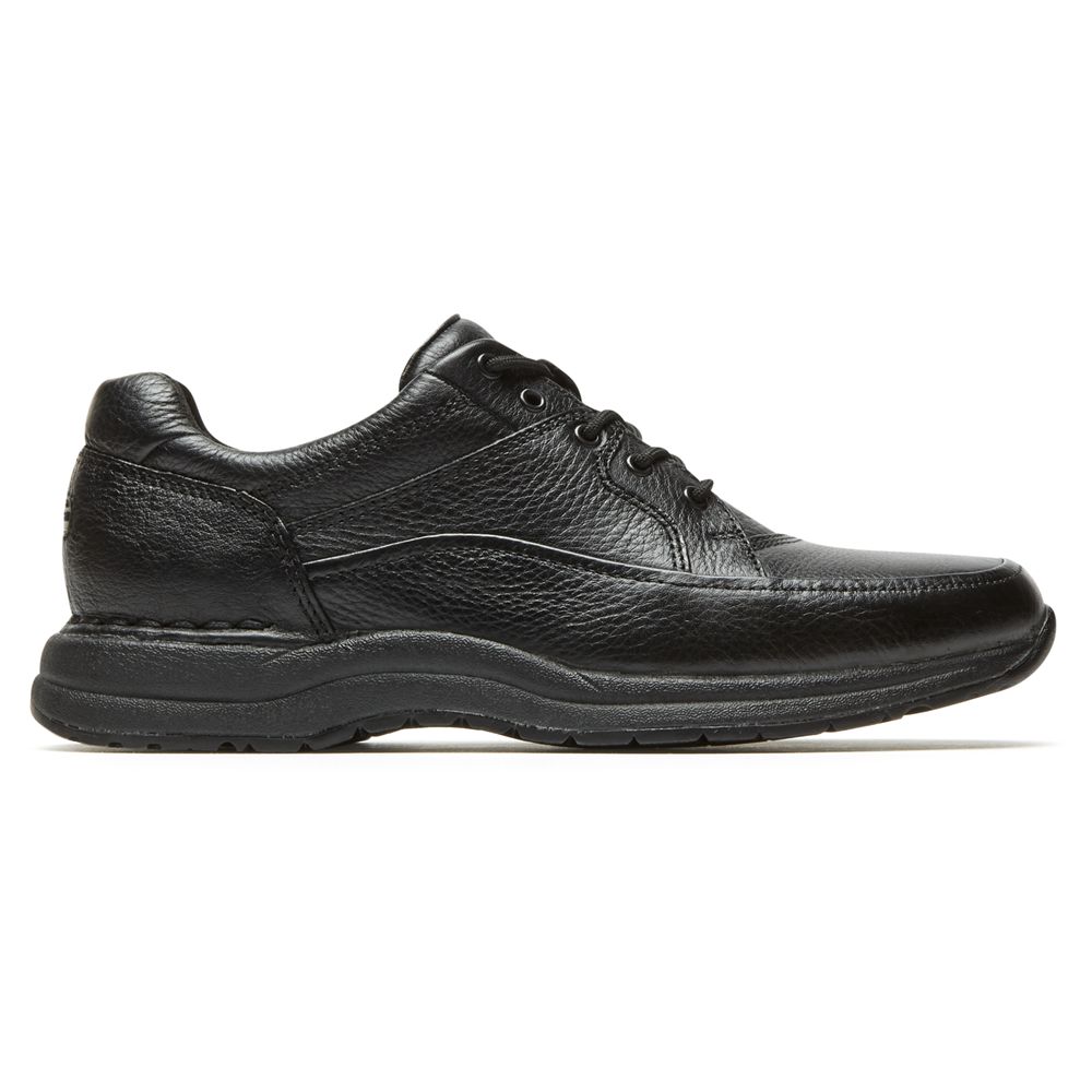 Rockport Men's Edge Hill 2 Lace-To-Toe Walking Shoes - Black - USA (3548DWIBZ)